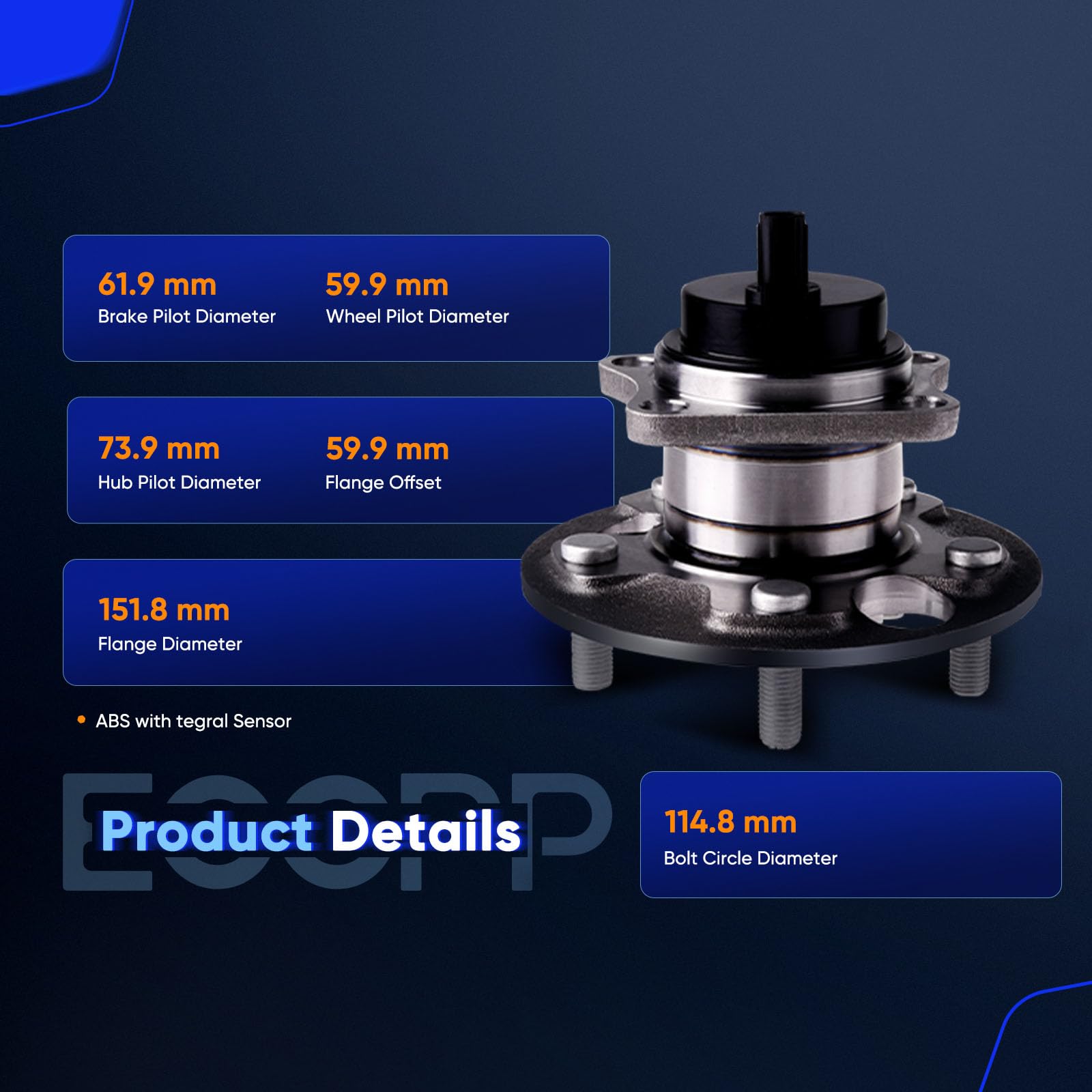 2,800円お安く!⭕️完売再製作◎Volan ARBB◎9.88 Amazon.com: ECCPP Wheel Bearing and Hub Assembly for Scion XB 08